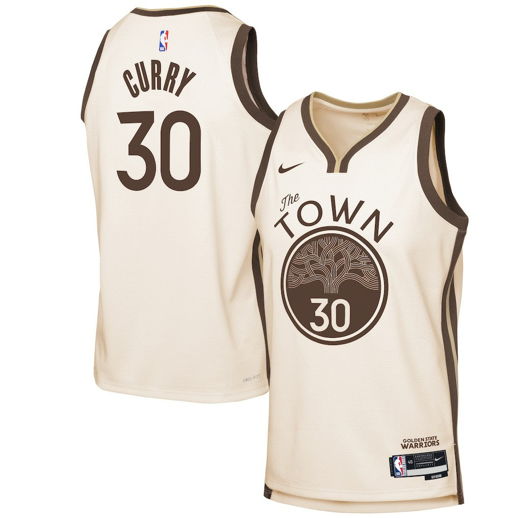 Stephen Curry Golden State Warriors Youth 2025/26 City Edition Swingman Jersey for sale Tan | Nike for sale