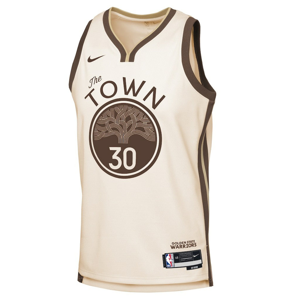 Stephen Curry Golden State Warriors Youth 2025/26 City Edition Swingman Jersey for sale Tan | Nike for sale