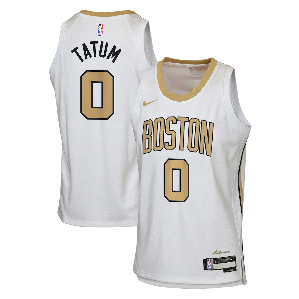 Jayson Tatum Boston Celtics Youth 2025/26 City Edition Swingman Jersey White | Nike discount