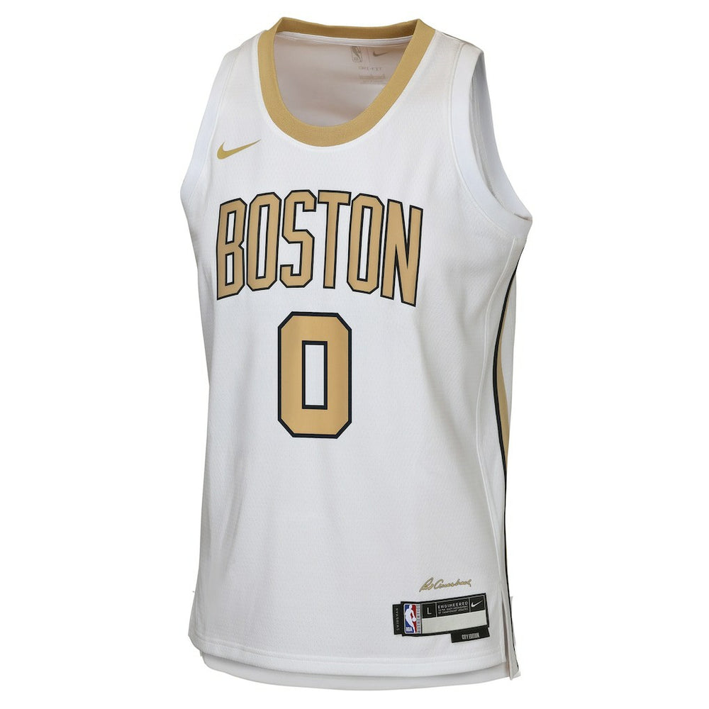 Jayson Tatum Boston Celtics Youth 2025/26 City Edition Swingman Jersey White | Nike discount