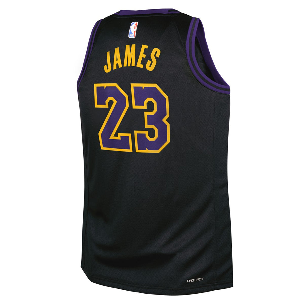 LeBron James Los Angeles Lakers Youth 2025/26 City Edition Swingman Jersey Black | Nike Lifestyle