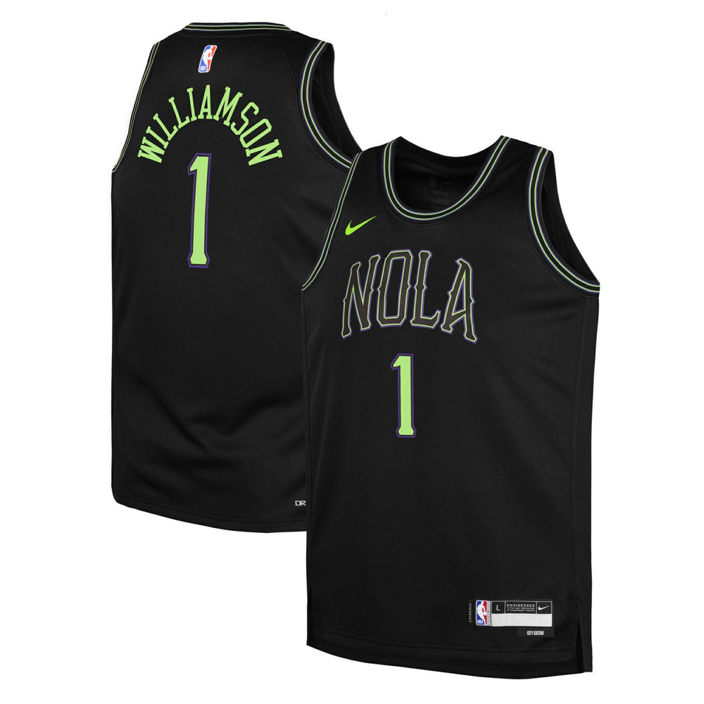 Zion Williamson New Orleans Pelicans Youth 2025/26 City Edition Swingman Jersey Black | Nike for sale