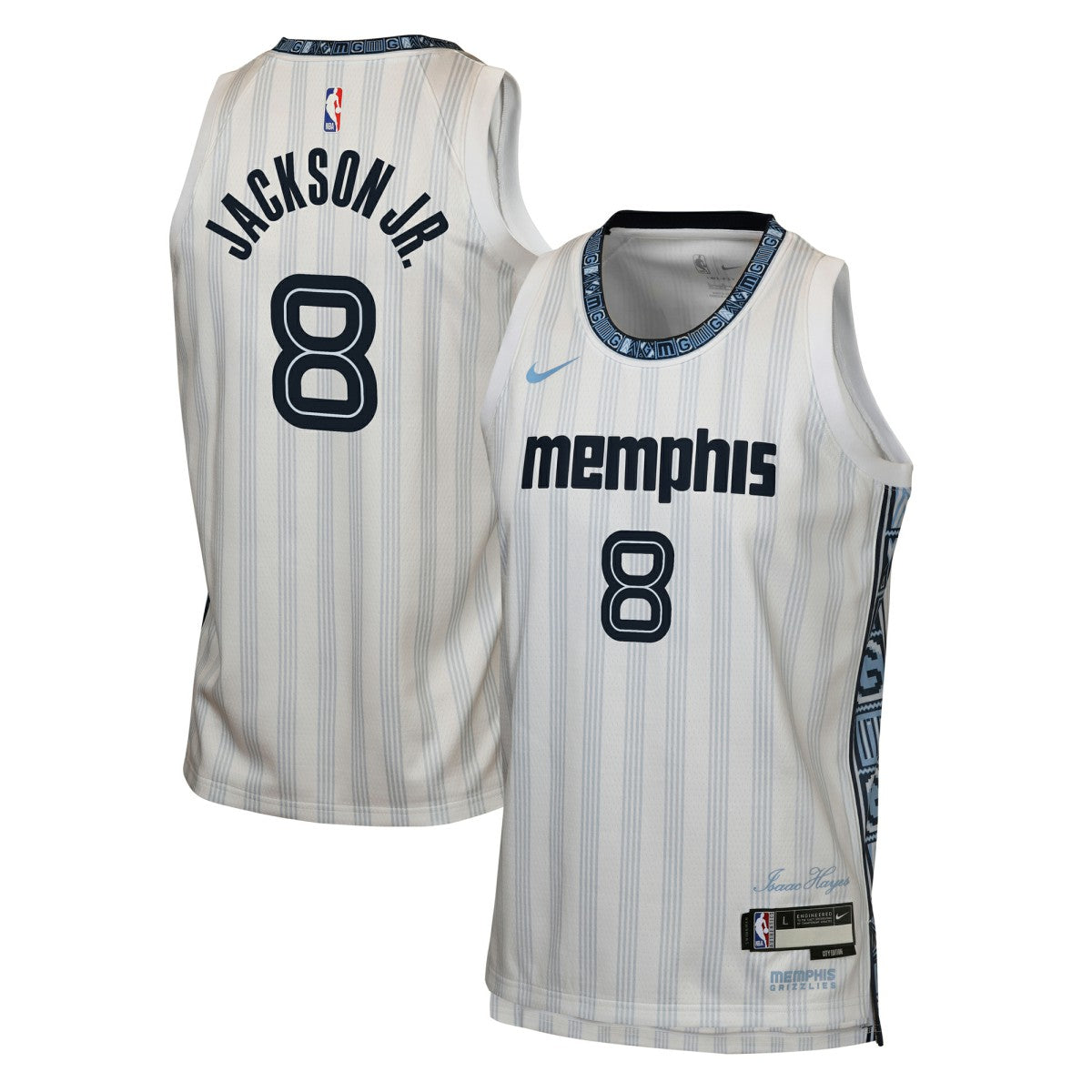 Jaren Jackson Jr. Memphis Grizzlies Youth 2025/26 City Edition Swingman Jersey White | Nike for sale