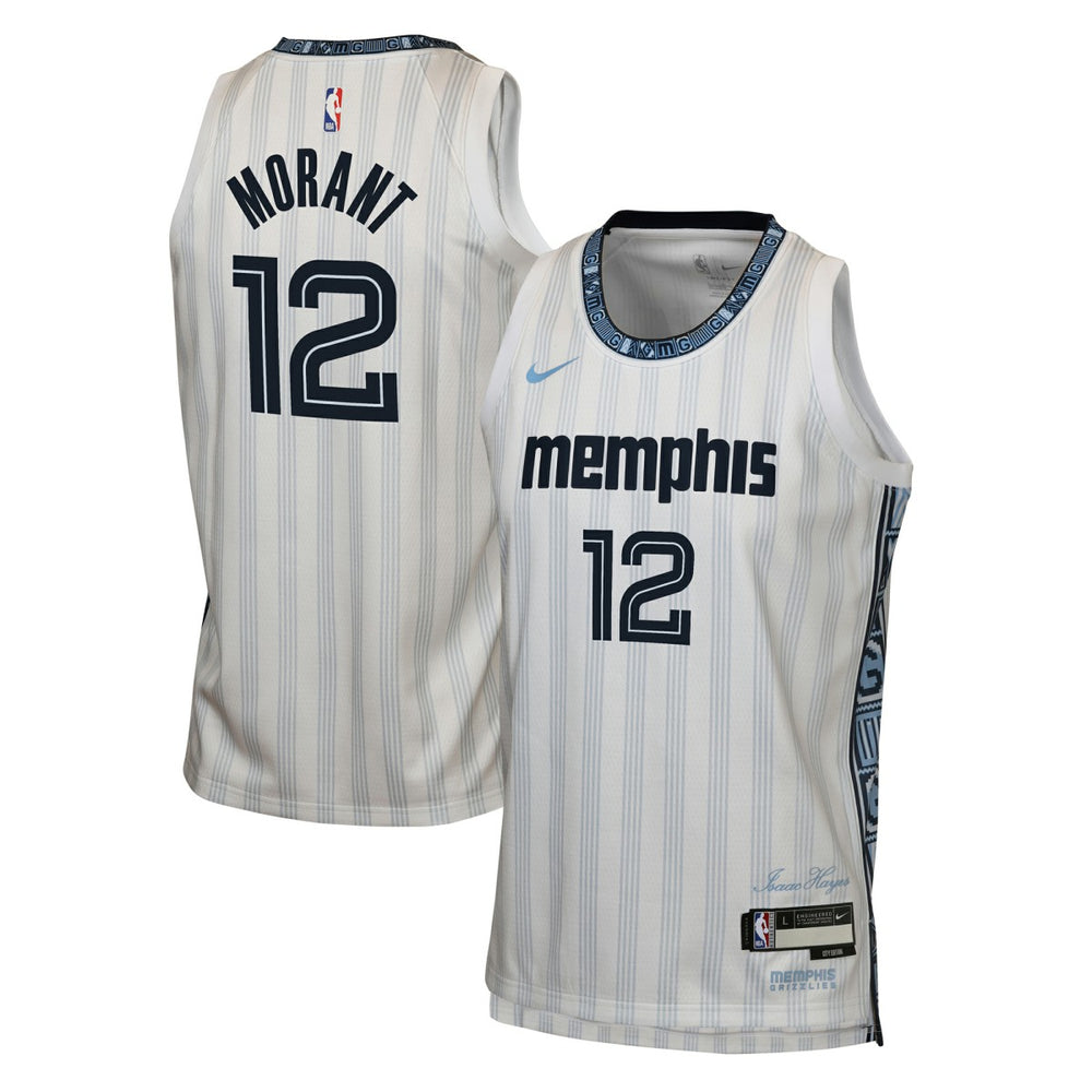 Ja Morant Memphis Grizzlies Youth 2025/26 City Edition Swingman Jersey White | Nike outlet