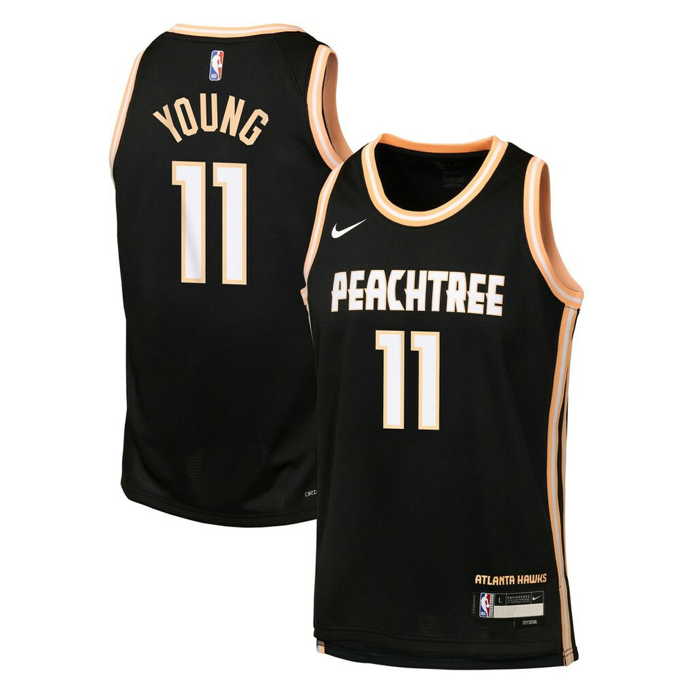 Trae Young Atlanta Hawks Youth 2025/26 City Edition Swingman Jersey Black | Nike Lifestyle