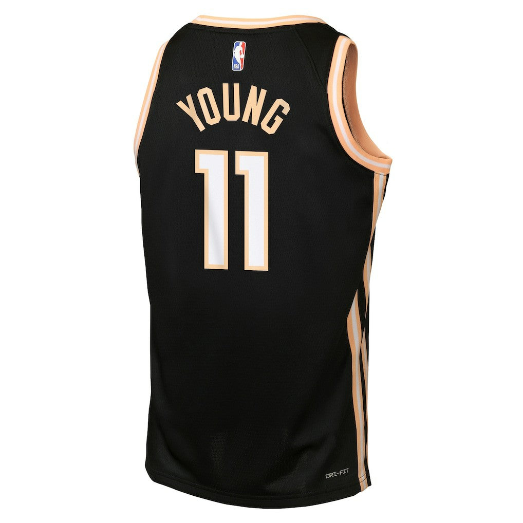 Trae Young Atlanta Hawks Youth 2025/26 City Edition Swingman Jersey Black | Nike Lifestyle