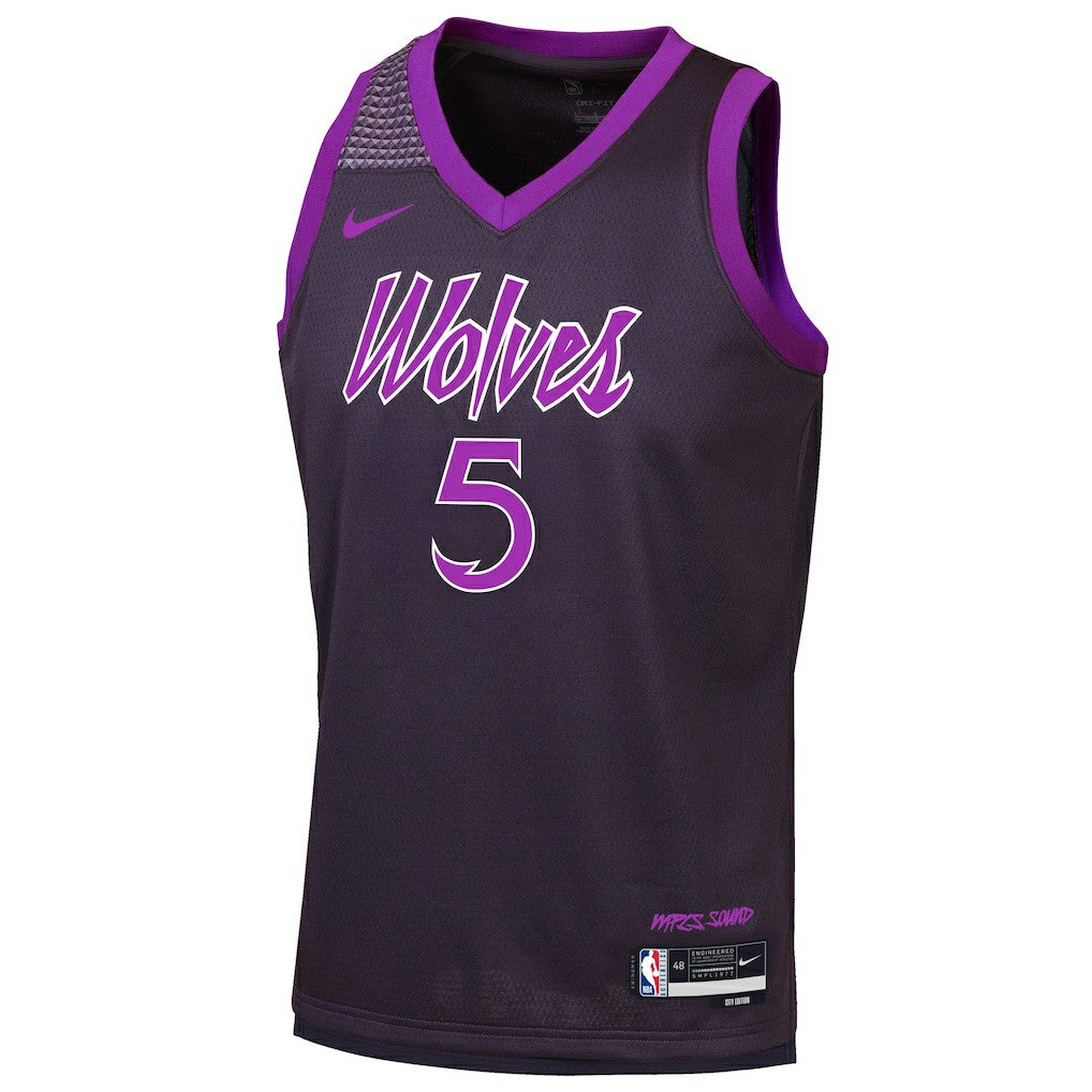 Anthony Edwards Minnesota Timberwolves Youth 2025/26 City Edition Swingman Jersey Purple | Nike Near Me