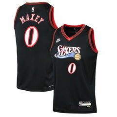 Tyrese Maxey Philadelphia 76ers Youth Swingman Jersey Classic Edition Black | Nike for sale