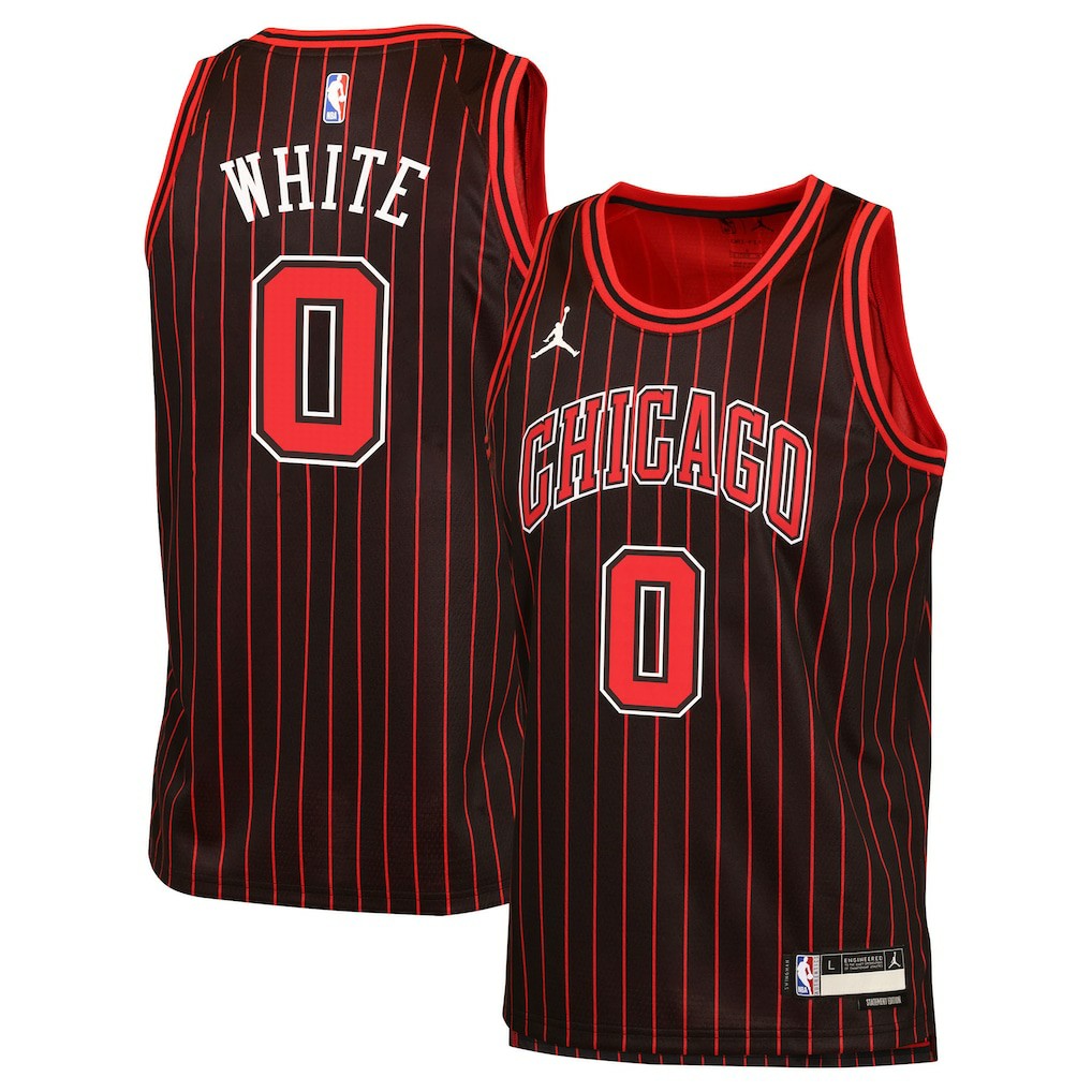 Coby White Chicago Bulls Jordan Brand Youth Swingman Jersey Statement Editi- Black