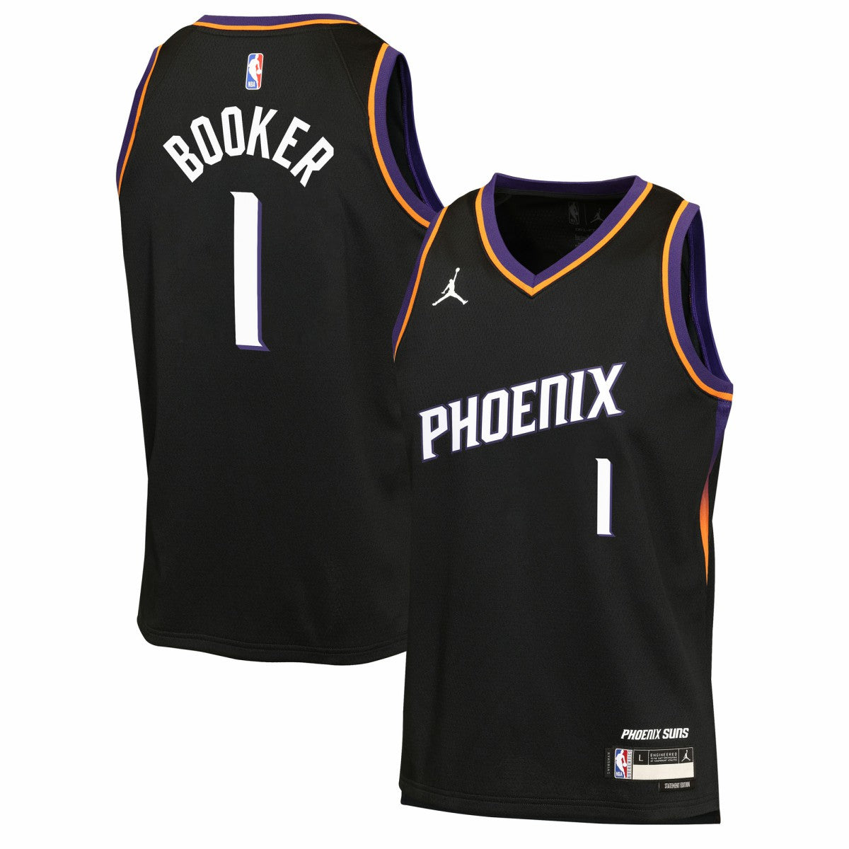 Devin Booker Phoenix Suns Jordan Brand Youth Swingman Jersey Statement Edition Black