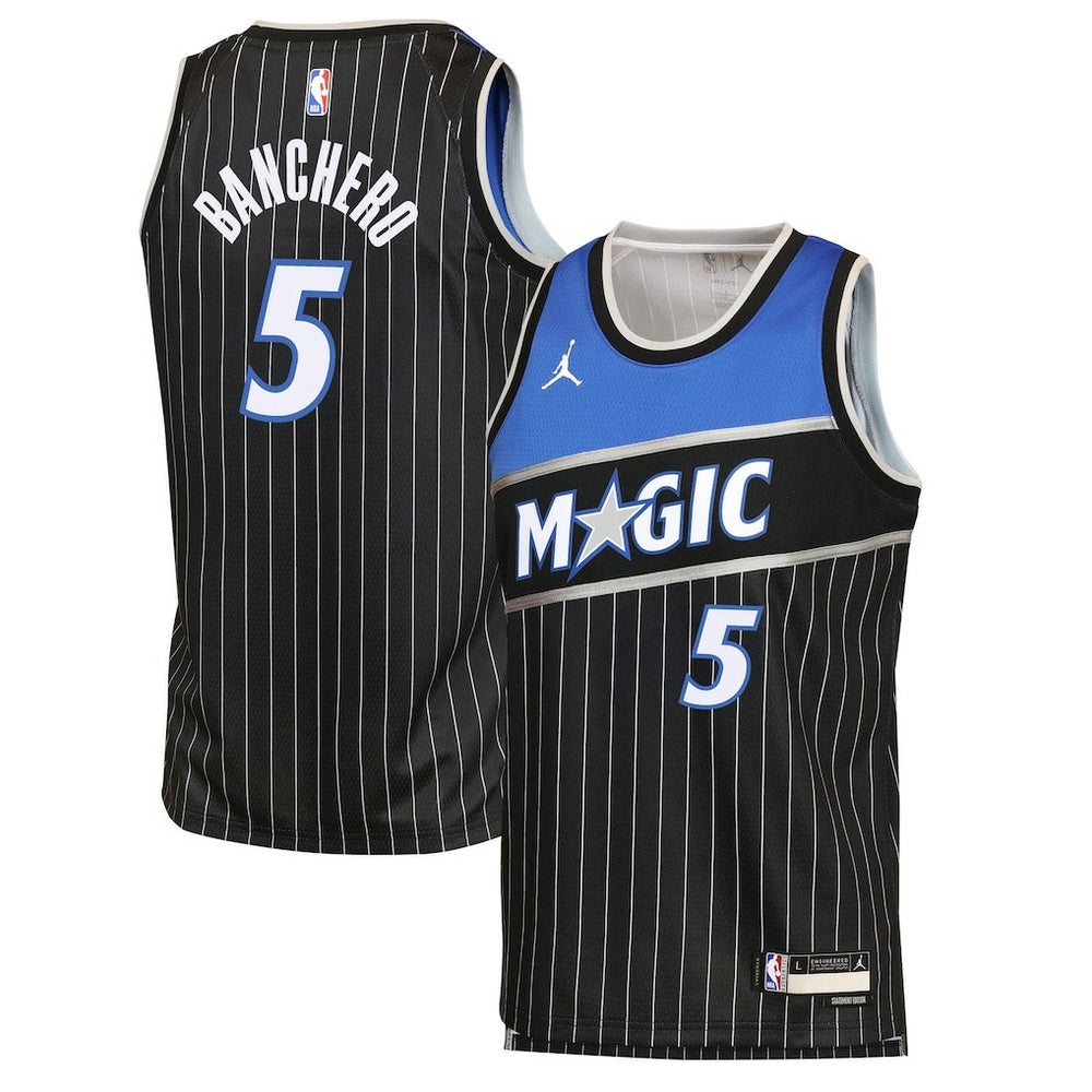 Paolo Banchero Orlando Magic Jordan Brand Youth Swingman Jersey Statement Edition Black