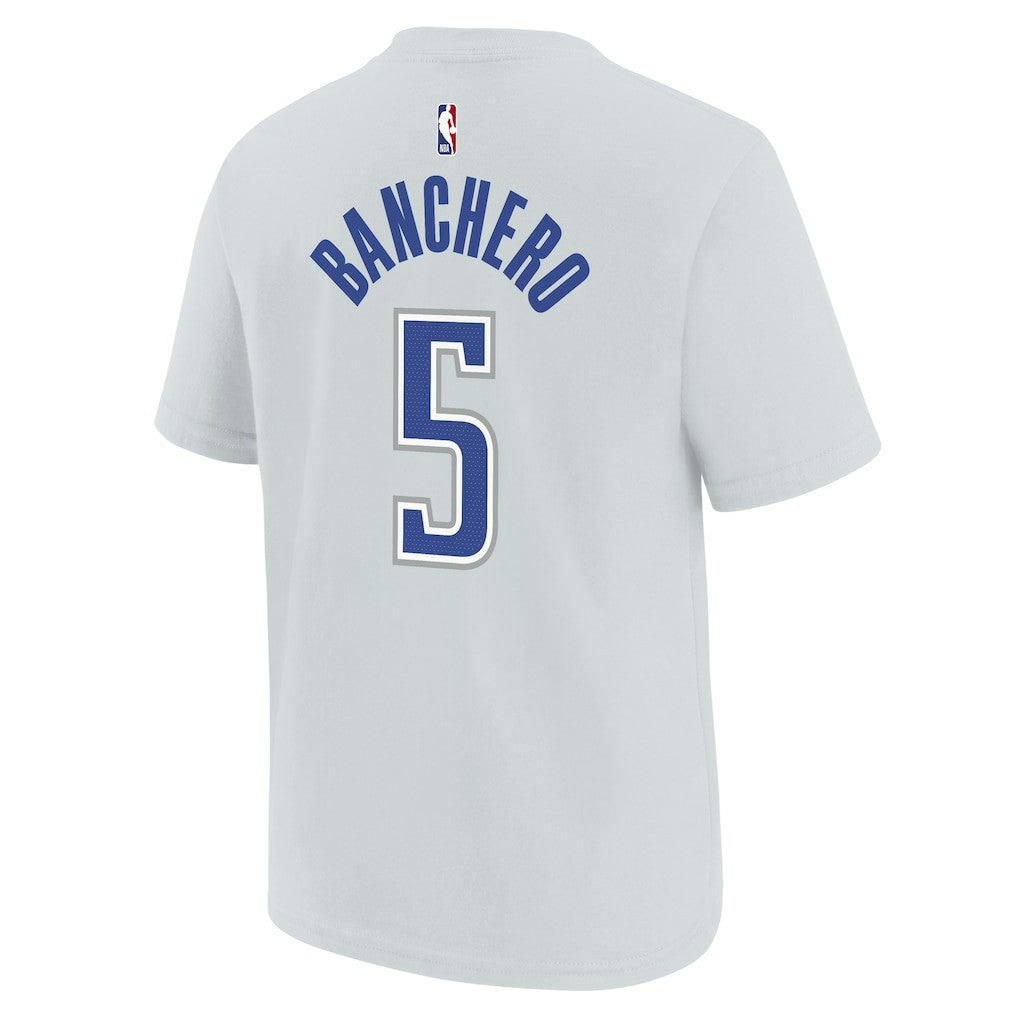 Paolo Banchero Orlando Magic Youth 2025/26 City Edition Name & Number T-Shirt Silver | Nike