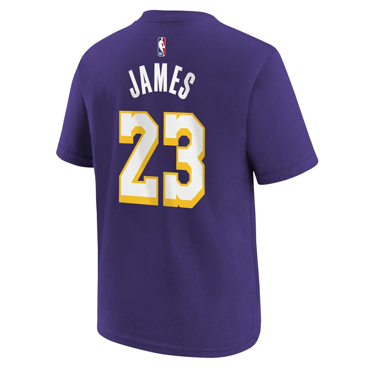 LeBron James Los Angeles Lakers Jordan Brand Youth Statement Edition Name & Number T-Shirt Purple