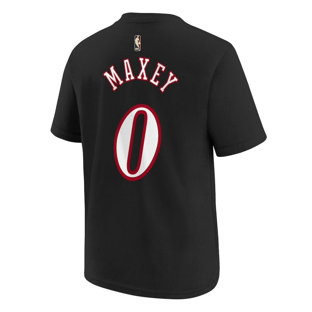 Tyrese Maxey Philadelphia 76ers Youth Name & Number T-Shirt Classic Edition Black | Nike outlet