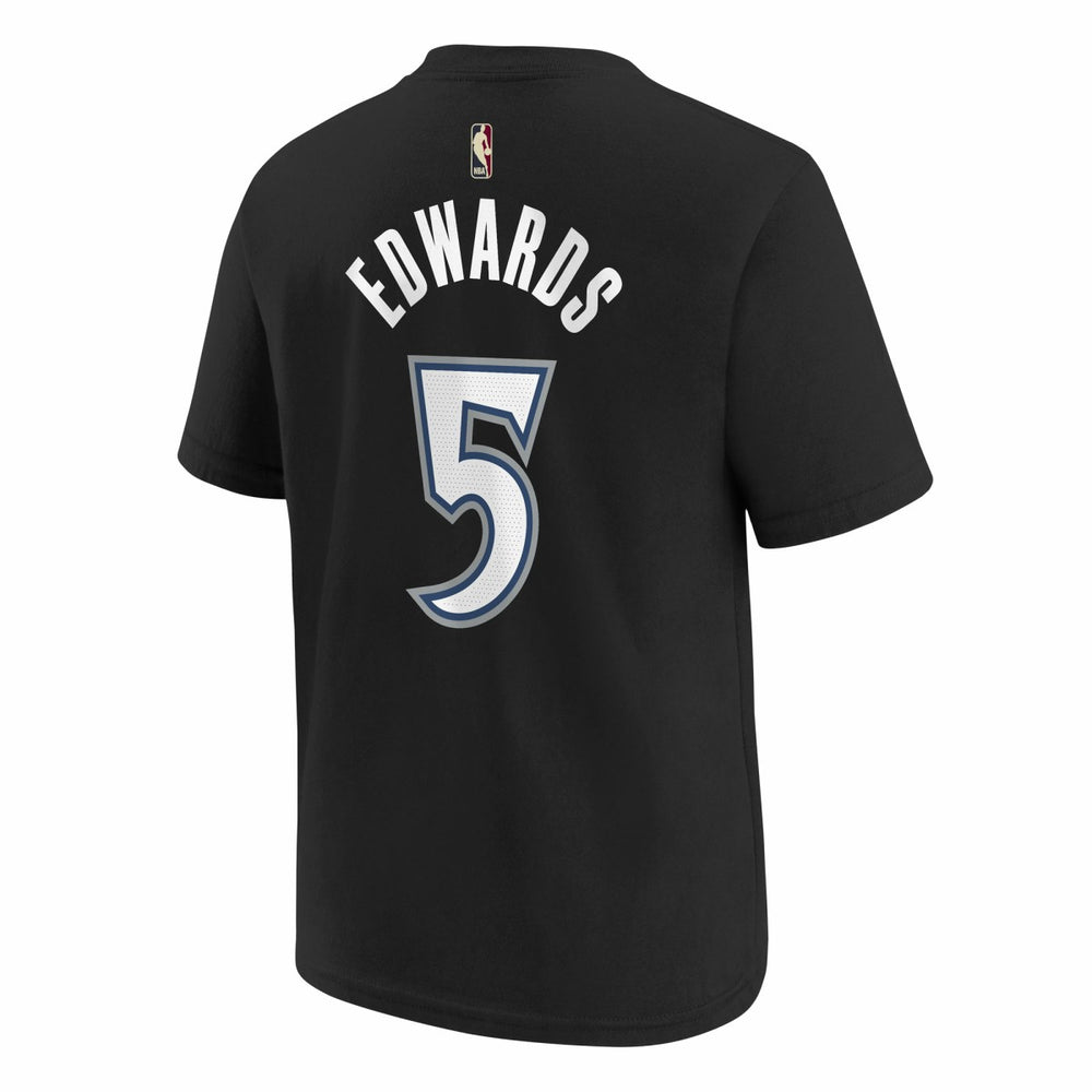 Anthony Edwards Minnesota Timberwolves Youth Name & Number T-Shirt Classic Edition Black | Nike US