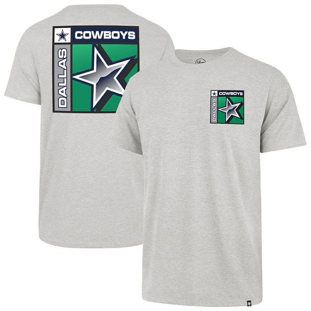 47 brand Dallas Cowboys '47 Chrome Plate Franklin T-Shirt Heather Gray