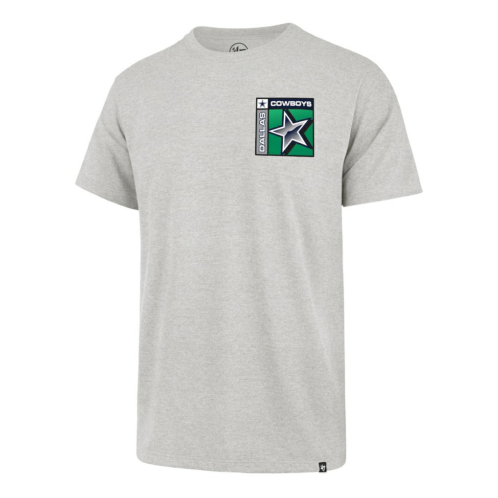 47 brand Dallas Cowboys '47 Chrome Plate Franklin T-Shirt Heather Gray
