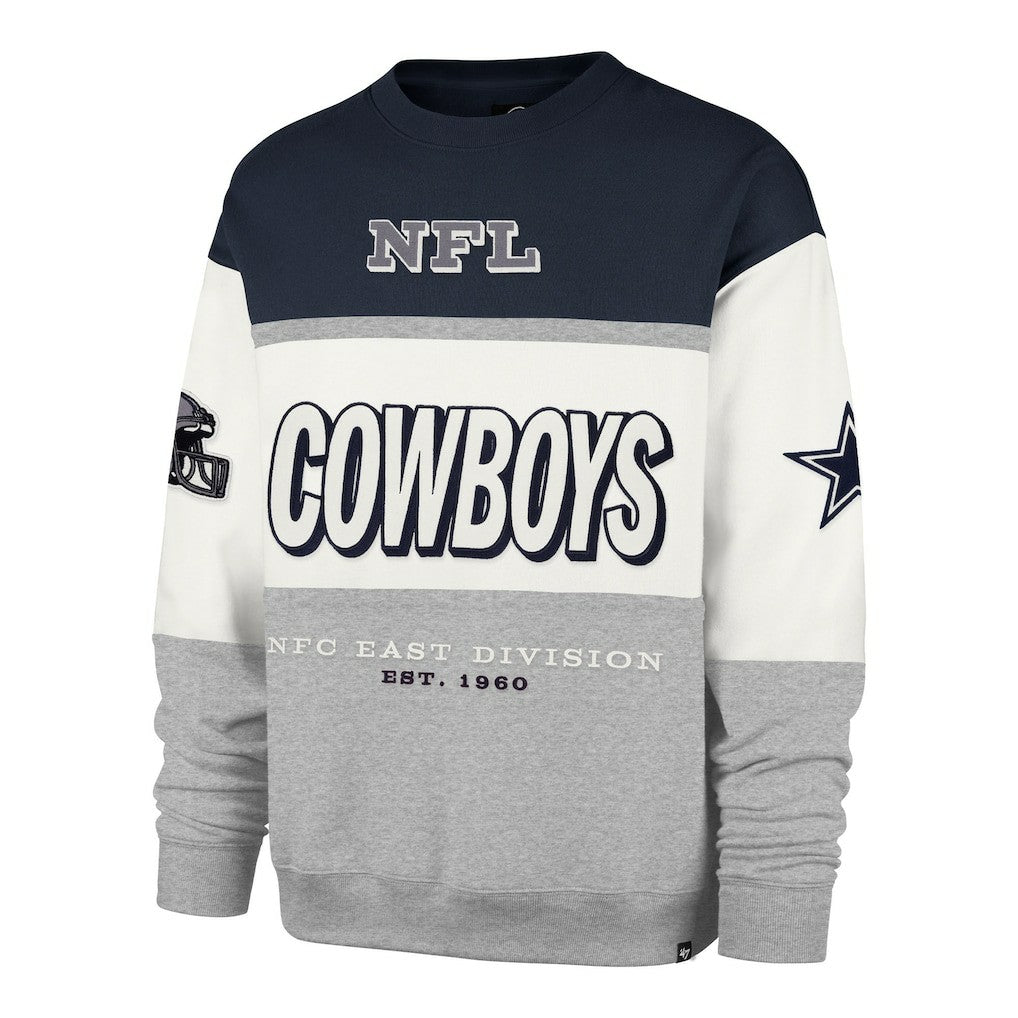 47 brand Dallas Cowboys '47 Breeze Maximalist Sweatshirt Navy/Gray
