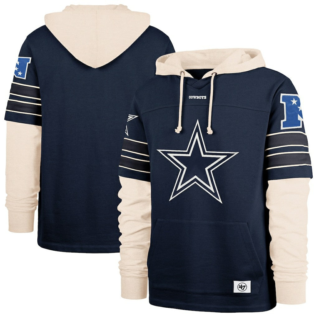 47 brand Dallas Cowboys '47 Split Zone Cornerback Duo Hoodie Navy