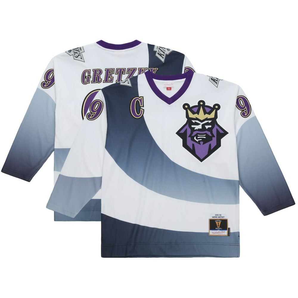 Wayne Gretzky Los Angeles Kings Mitchell & Ness Big & Tall 1995-96 Blue Line 2.0 Jersey - White - NHL 202945399