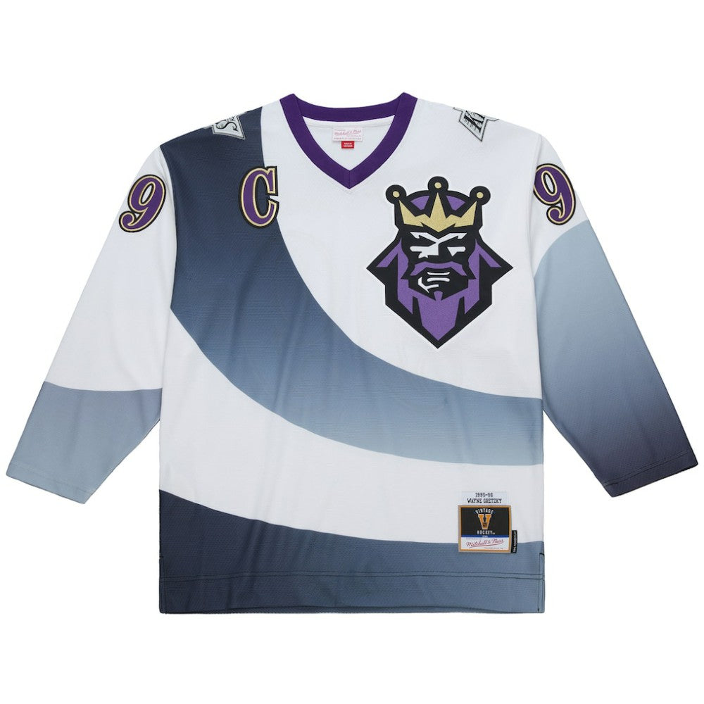 Wayne Gretzky Los Angeles Kings Mitchell & Ness Big & Tall 1995-96 Blue Line 2.0 Jersey - White - NHL 202945399