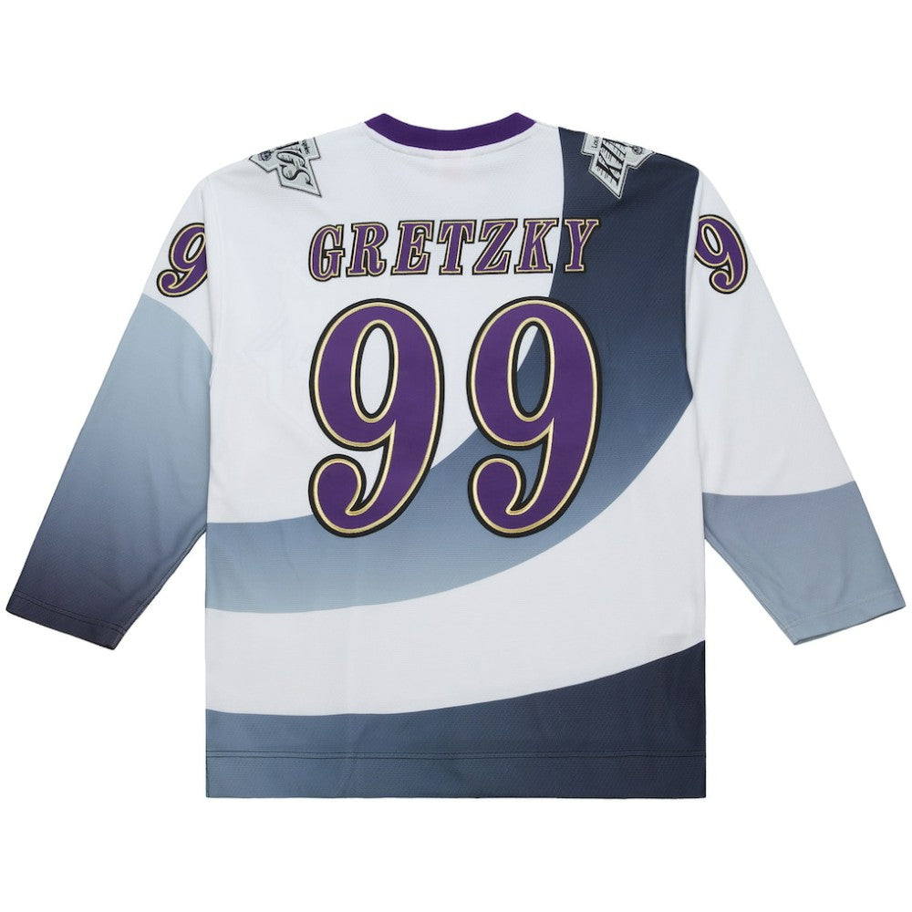 Wayne Gretzky Los Angeles Kings Mitchell & Ness Big & Tall 1995-96 Blue Line 2.0 Jersey - White - NHL 202945399