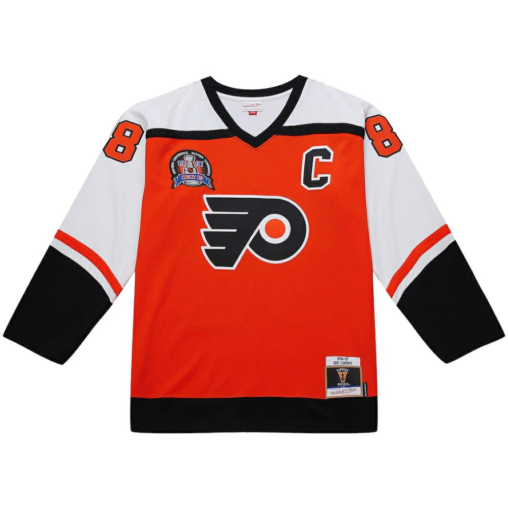Eric Lindros Philadelphia Flyers Mitchell & Ness Big & Tall 1996-97 Blue Line 2.0 Jersey - Orange - NHL 202945400