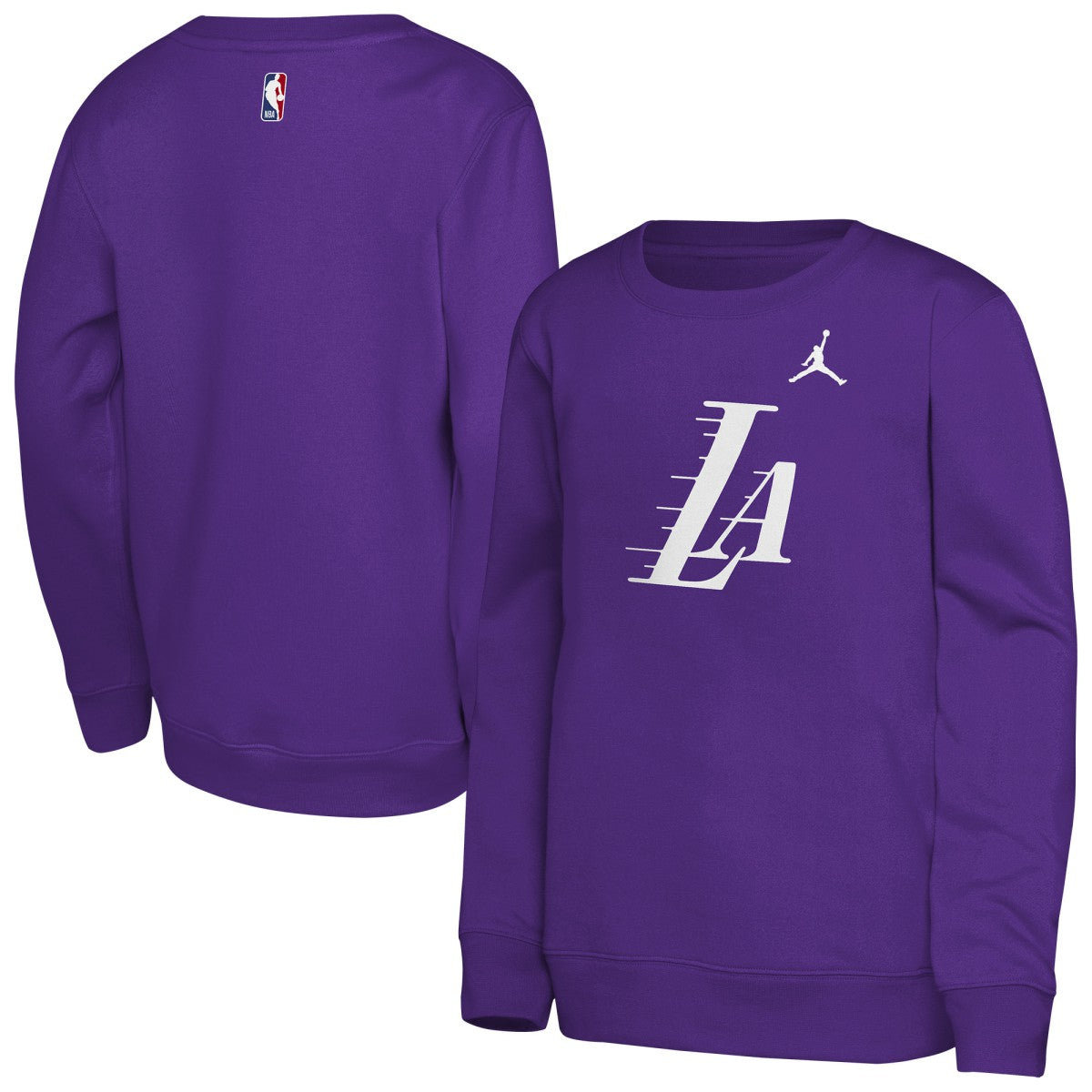 Los Angeles Lakers Jordan Brand Youth Courtside Statement Edition Sweatshirt Purple
