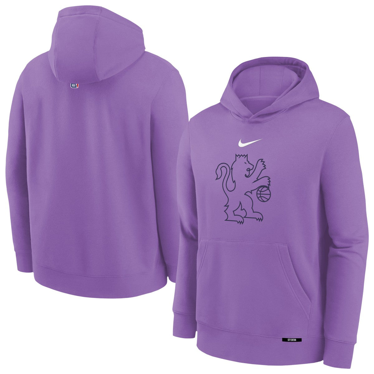 Sacramento Kings Youth 2025/26 City Edition Club Fleece Pullover Hoodie Purple | Nike US