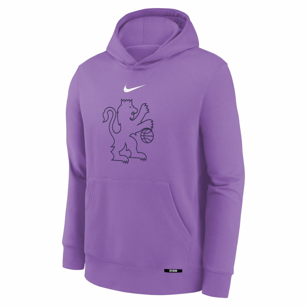 Sacramento Kings Youth 2025/26 City Edition Club Fleece Pullover Hoodie Purple | Nike US