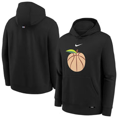 Atlanta Hawks Youth 2025/26 City Edition Club Fleece Pullover Hoodie Black | Nike Near Me