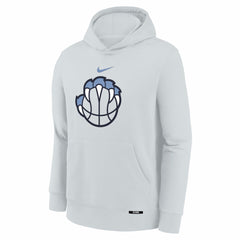 Memphis Grizzlies Youth 2025/26 City Edition Club Fleece Pullover Hoodie Silver | Nike Lifestyle