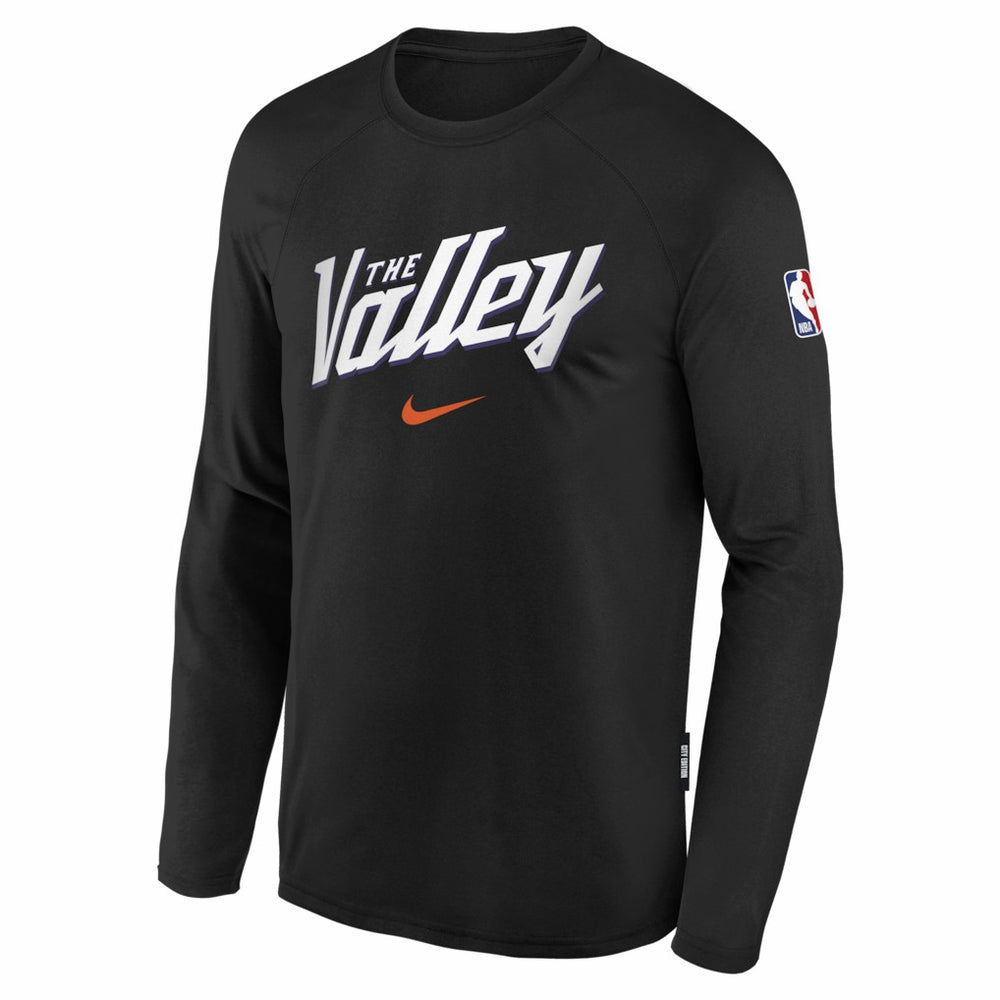 Phoenix Suns Youth 2025/26 City Edition Dri-Fit Long Sleeve Game Top Black | Nike
