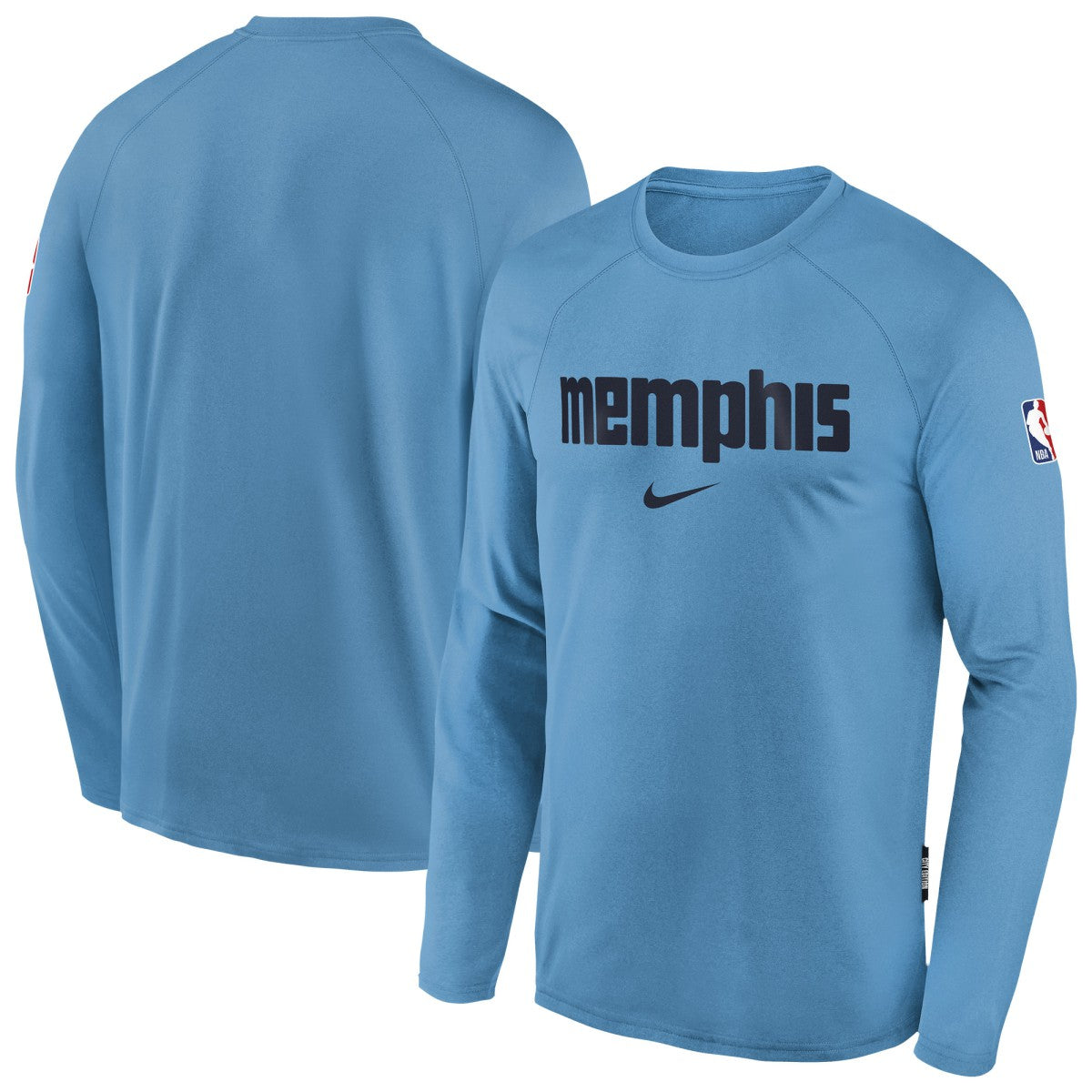 Memphis Grizzlies Youth 2025/26 City Edition Dri-Fit Long Sleeve Game Top Light Blue | Nike outlet