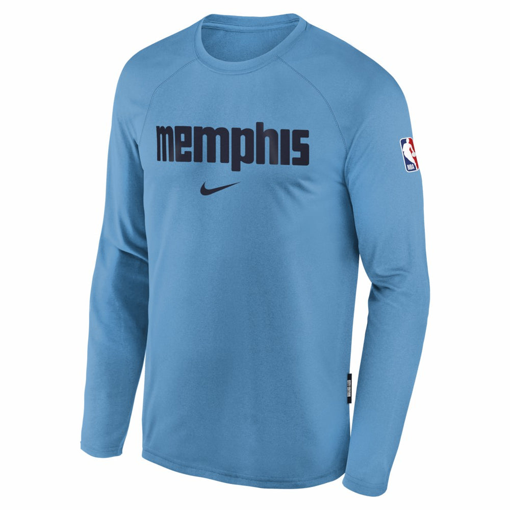 Memphis Grizzlies Youth 2025/26 City Edition Dri-Fit Long Sleeve Game Top Light Blue | Nike outlet