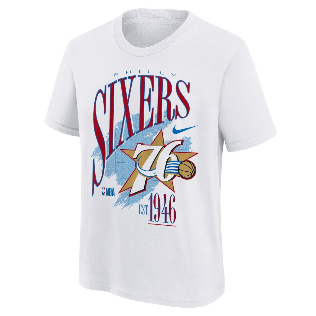 Philadelphia 76ers Youth Hardwood Classics Champs Max90 T-Shirt White | Nike for sale