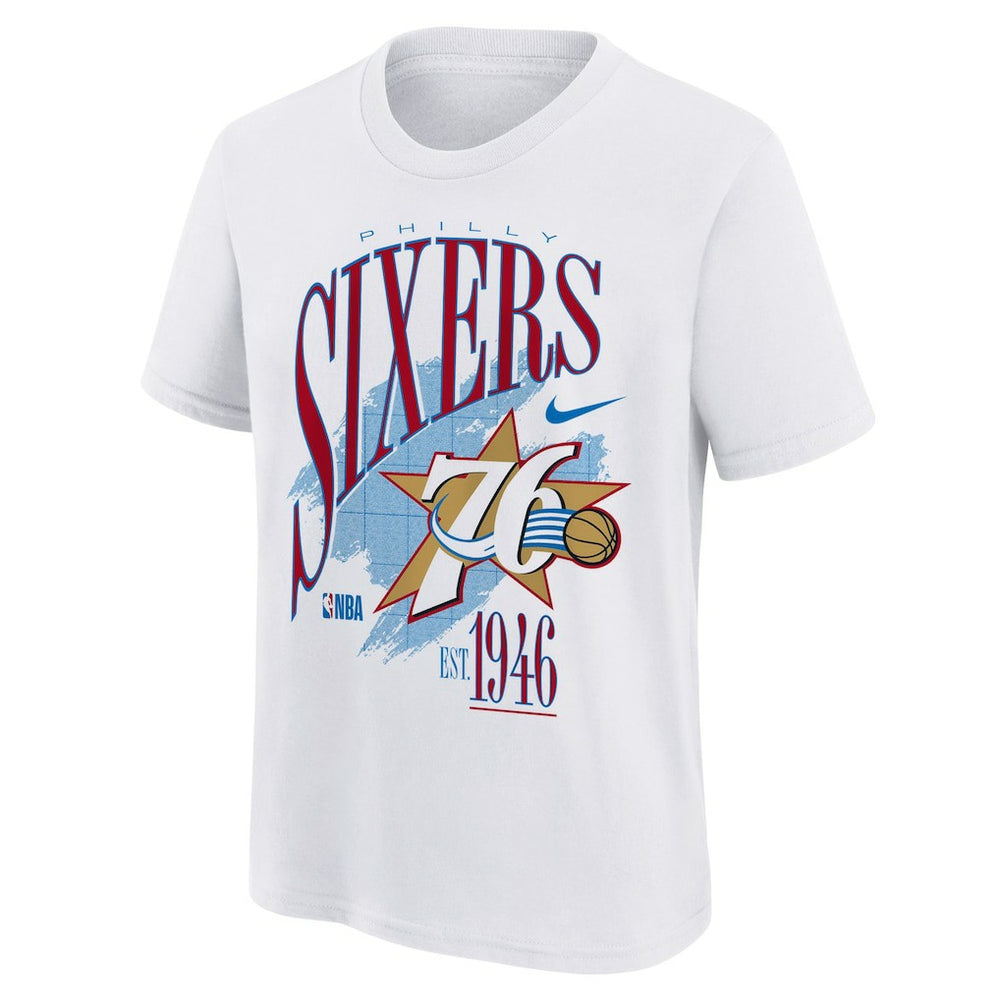Philadelphia 76ers Youth Hardwood Classics Champs Max90 T-Shirt White | Nike for sale
