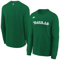 Dallas Mavericks Youth Hardwood Classics Essential Logo Max90 Long Sleeve T-Shirt for sale Green | Nike discount