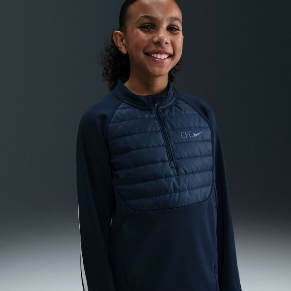 Chelsea Youth 2025/26 Academy Winter Warrior Drill Training Top Navy - Nike sale