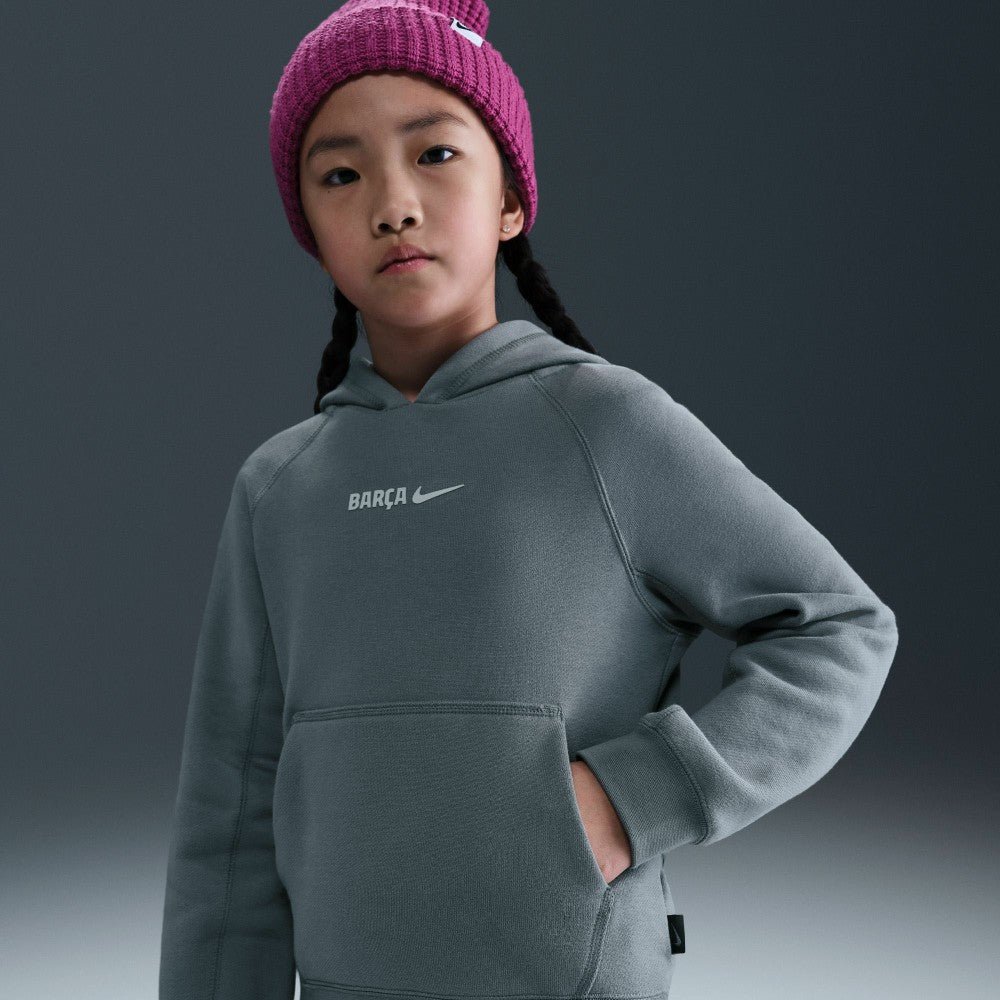 Barcelona Youth Air Raglan Hoodie Gray - Nike