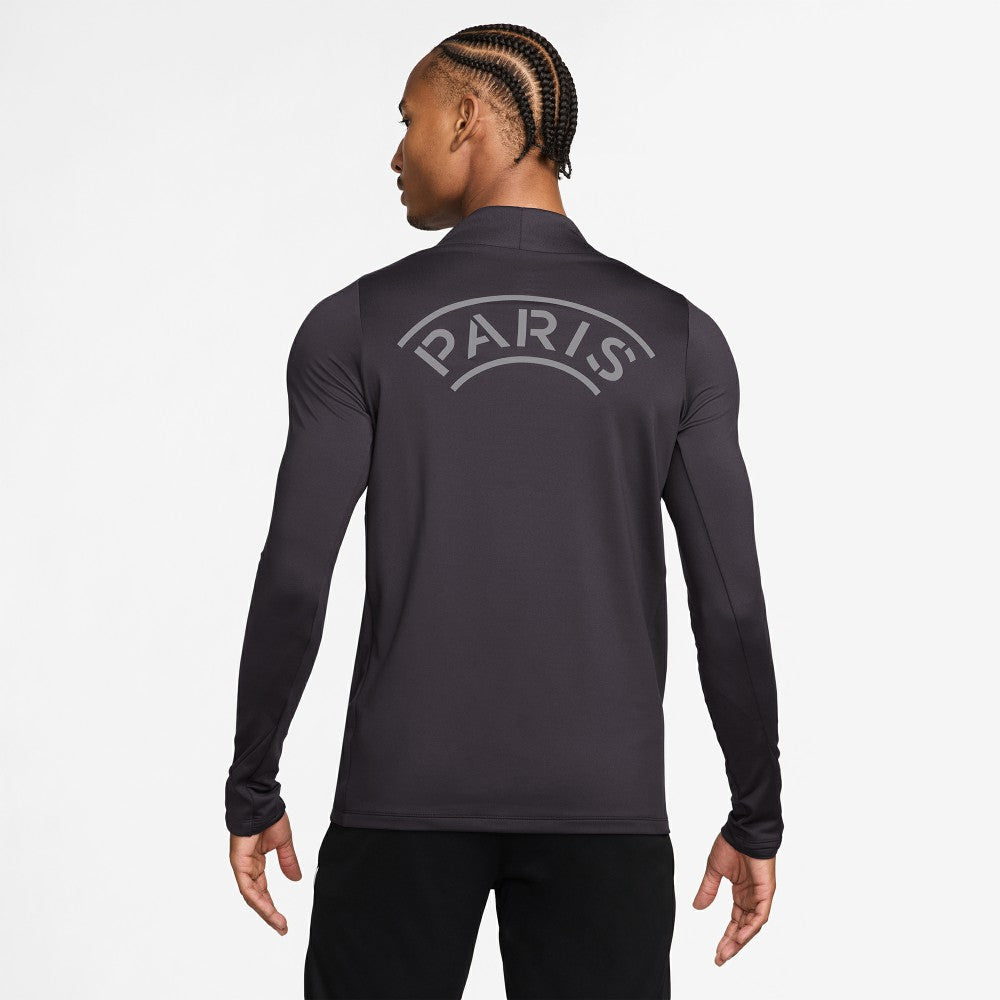 Paris Saint-Germain Strike Drill Quarter-Zip Long Sleeve Dri-FIT Top Anthracite - Nike for sale