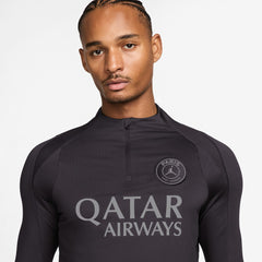 Paris Saint-Germain Strike Drill Quarter-Zip Long Sleeve Dri-FIT Top Anthracite - Nike for sale