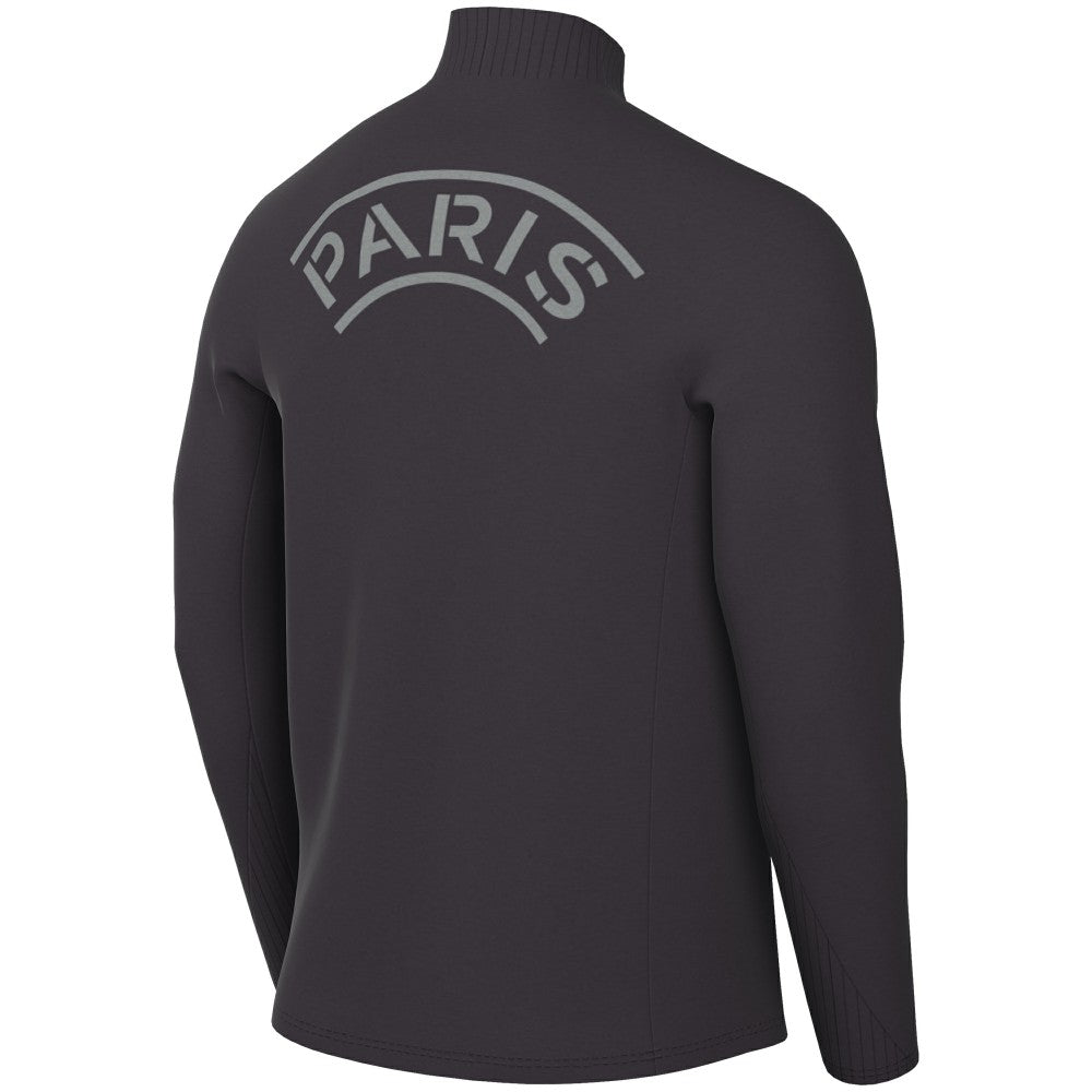 Paris Saint-Germain Strike Drill Quarter-Zip Long Sleeve Dri-FIT Top Anthracite - Nike for sale