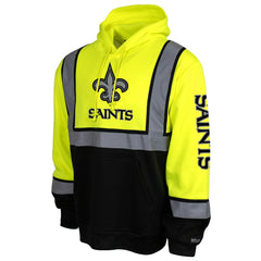 New Orleans Saints High-Visibility Safety Hooded Sweatshirt Yellow
