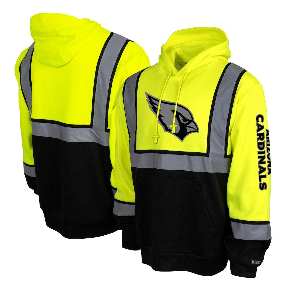 Arizona Cardinals High-Visibility Safety Hooded Sweatshirt Yellow