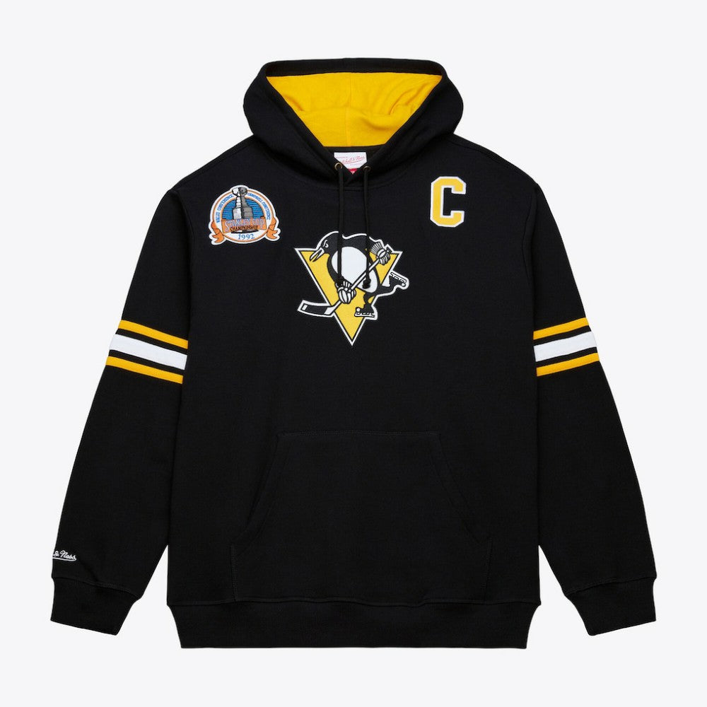 Mario Lemieux Pittsburgh Penguins Mitchell & Ness 1992 Name & Number Premium Pullover Hoodie - Black - NHL 202948290