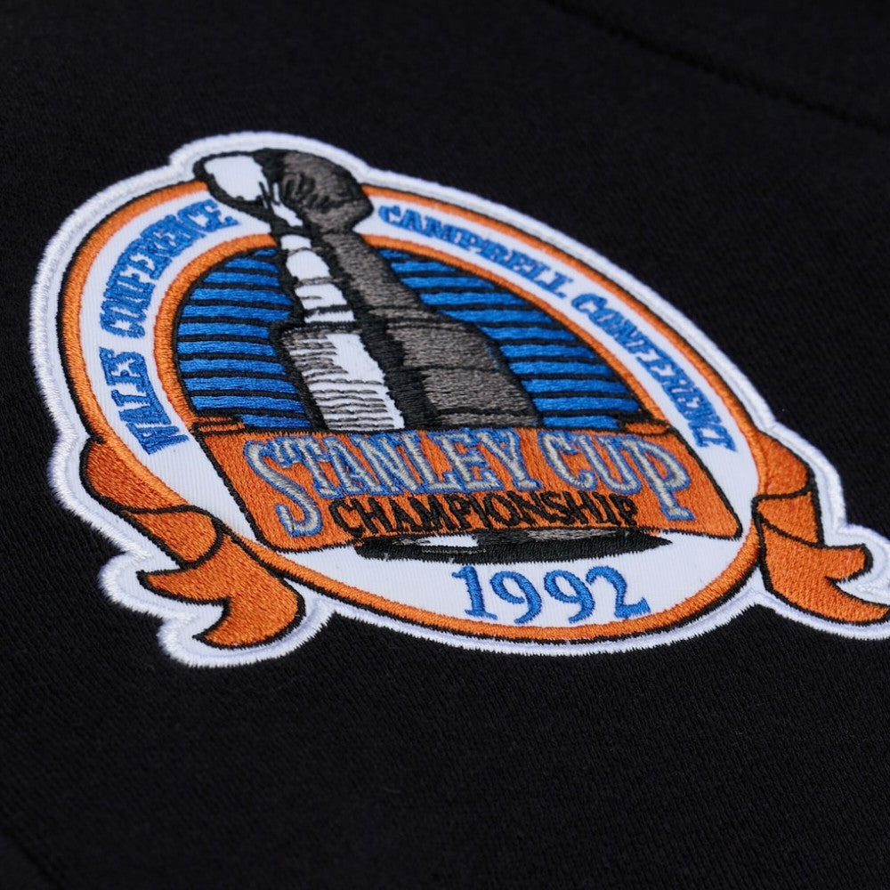 Mario Lemieux Pittsburgh Penguins Mitchell & Ness 1992 Name & Number Premium Pullover Hoodie - Black - NHL 202948290