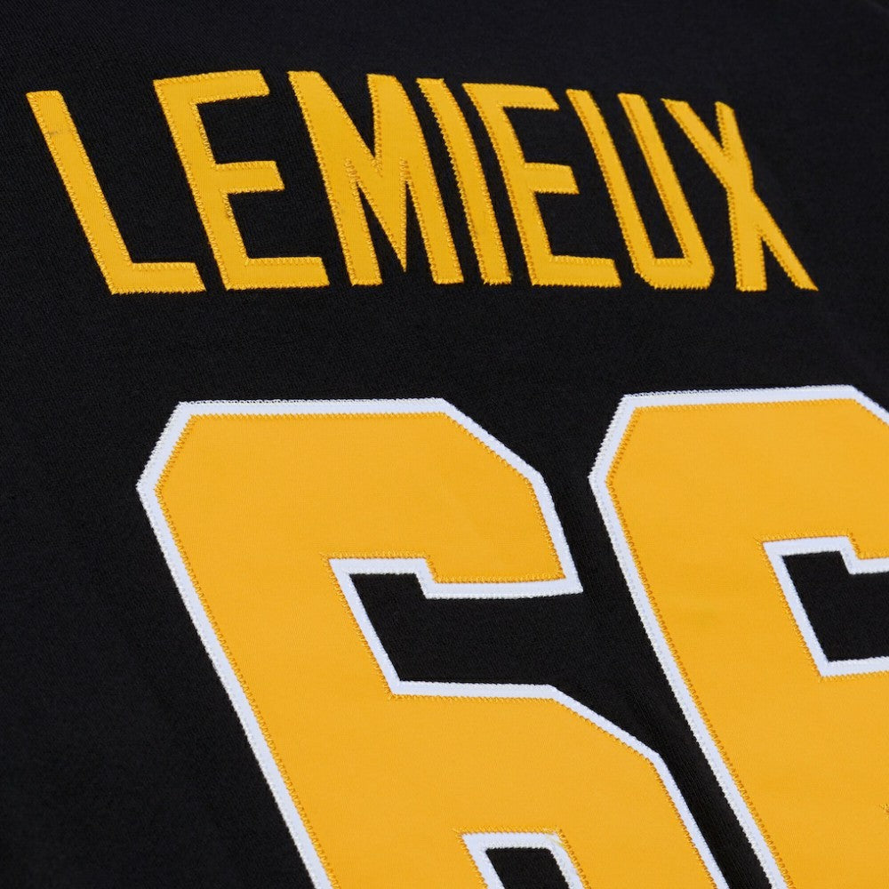 Mario Lemieux Pittsburgh Penguins Mitchell & Ness 1992 Name & Number Premium Pullover Hoodie - Black - NHL 202948290