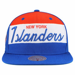 New York Islanders Mitchell & Ness Retro Script Colorblock Snapback Hat - Royal - NHL 202950562