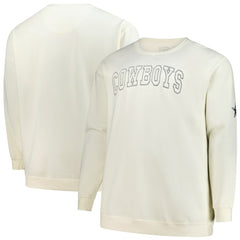 Dallas Cowboys Profile Big & Tall Fleece Sweatshirt Cream
